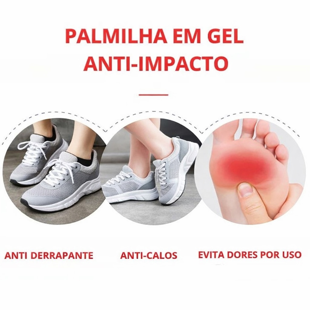 Imagem 4 do produto Kit Palmilha Gold Sports GEL-Confort Plus - Antimicrobiano - 3 Pares