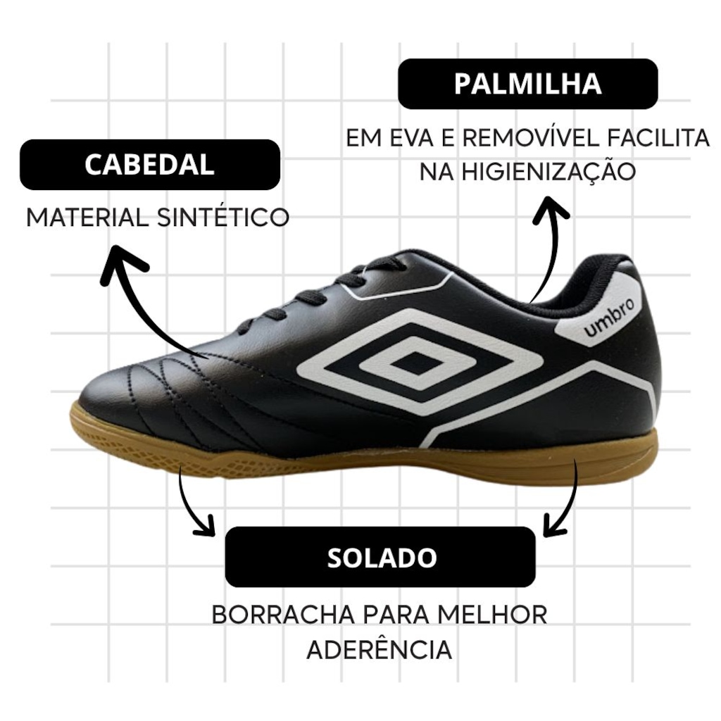 Imagem 3 do produto Chuteira Futsal Infantil Umbro Manchester Jr