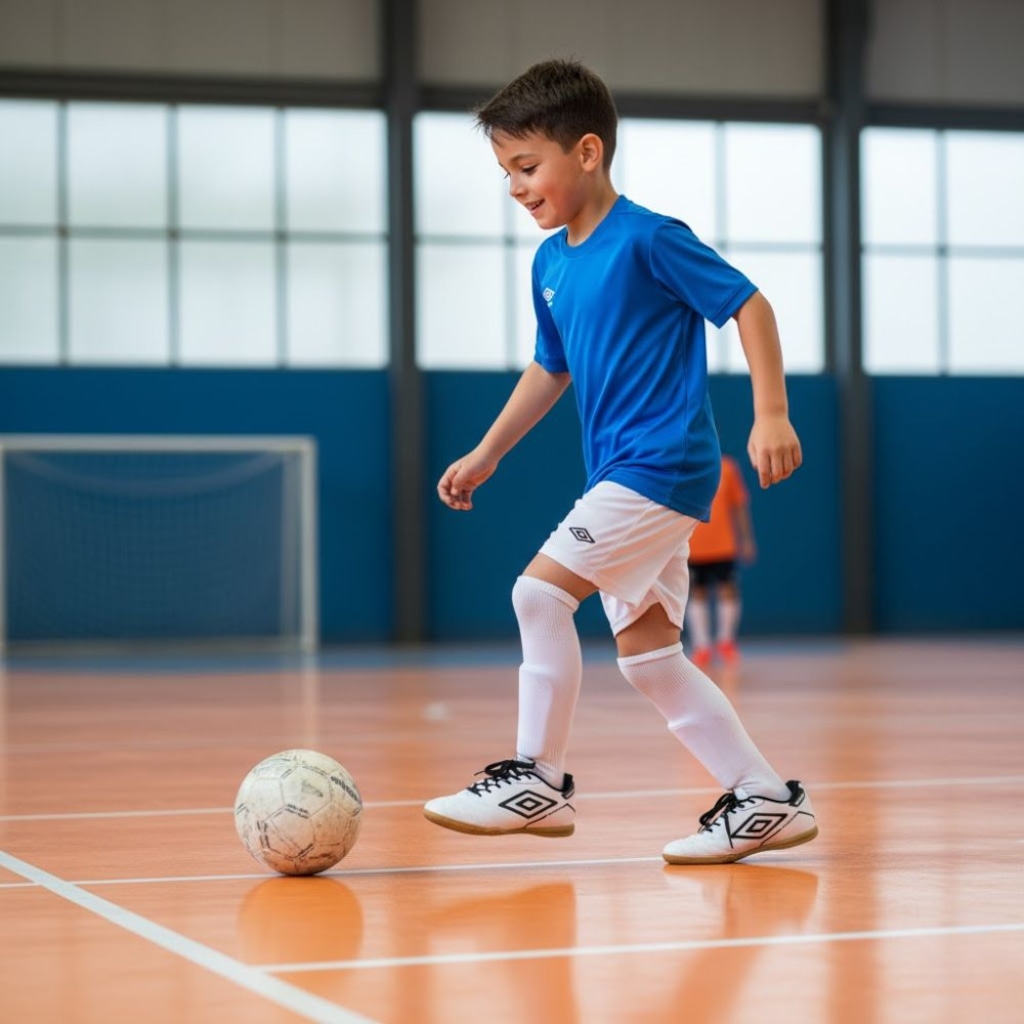 Imagem 2 do produto Chuteira Futsal Infantil Umbro Manchester Jr
