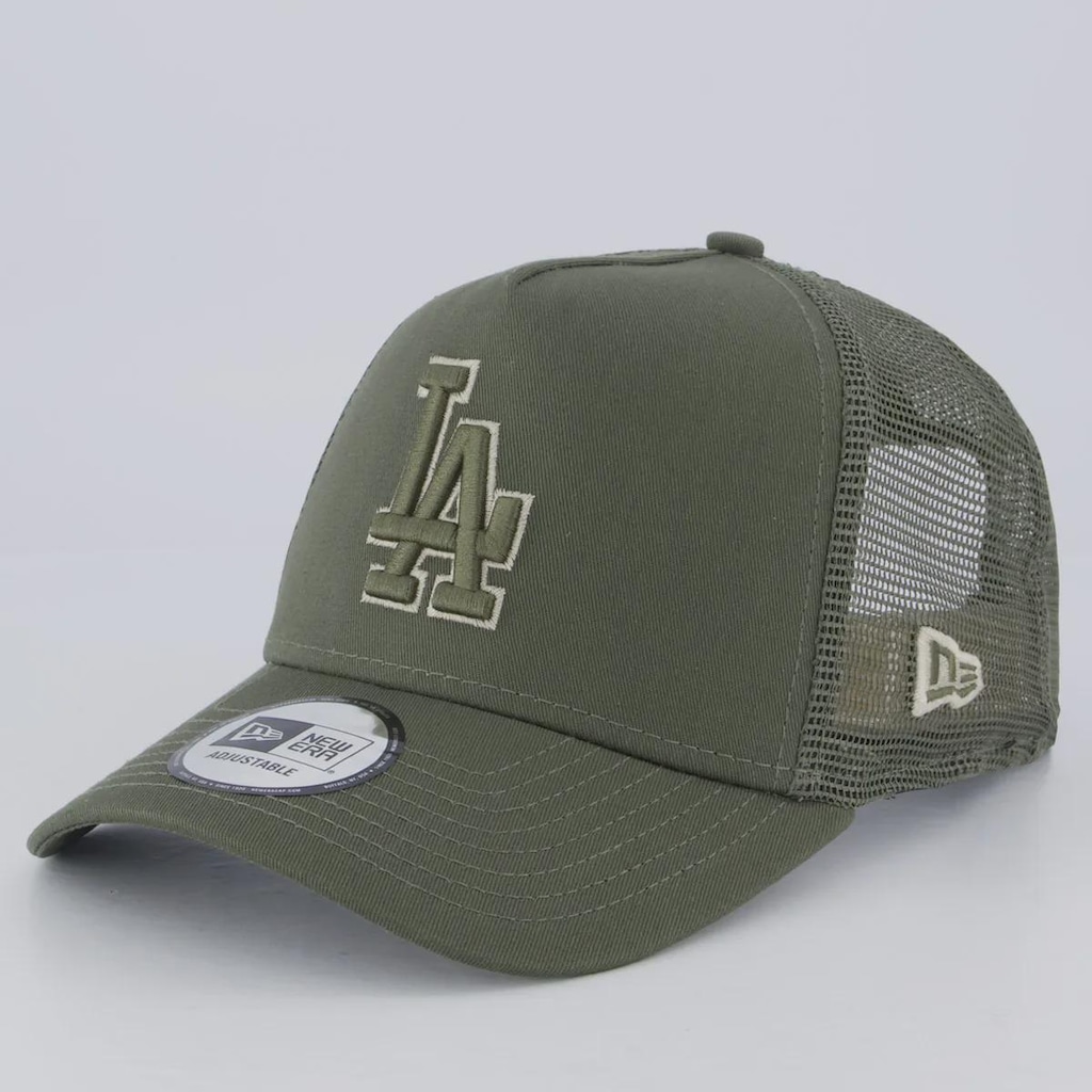 Boné Aba Curva New Era MLB Los Angeles Dodgers Outline Trucker 940 Unissex