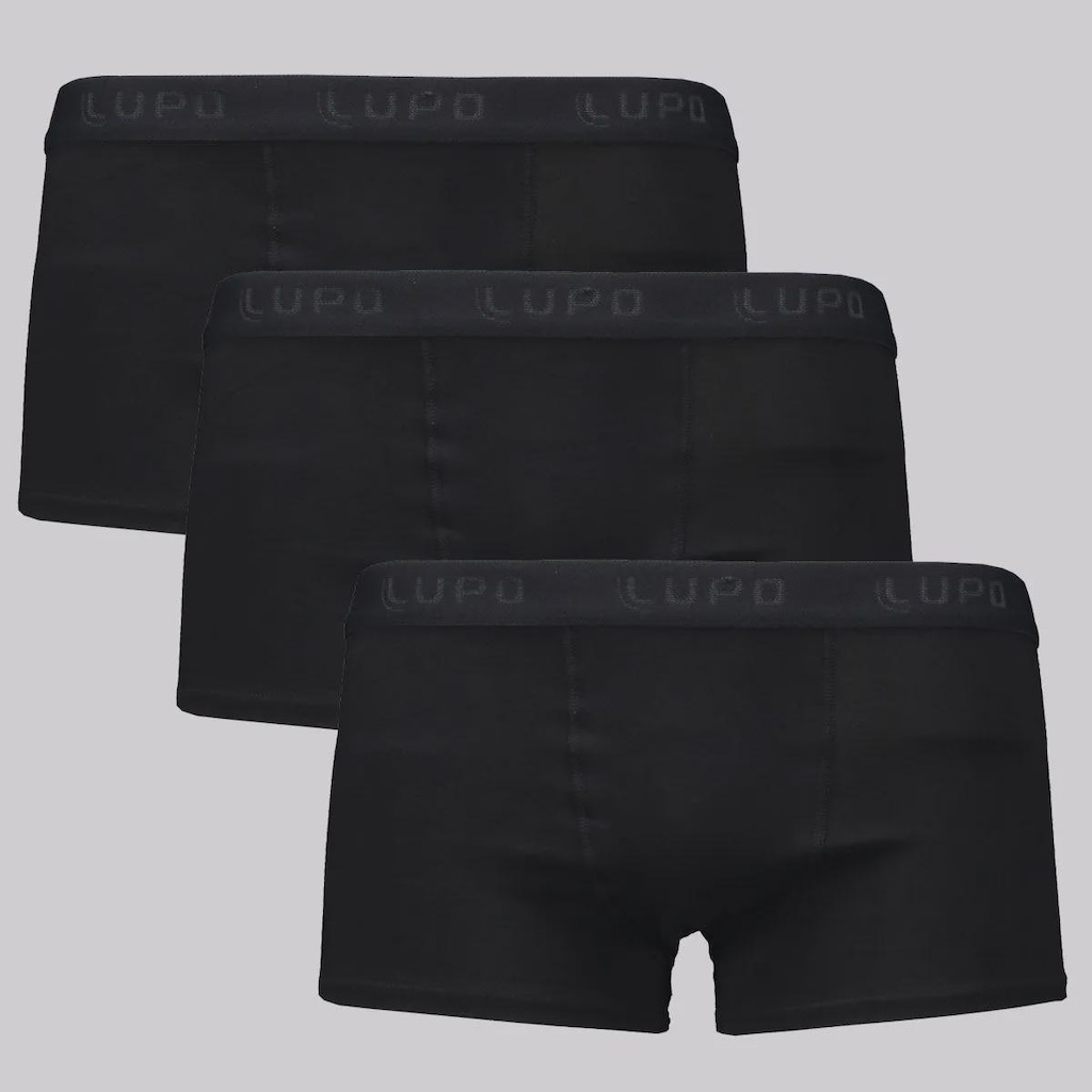 Cueca Lupo Algodão Com Elastano - 3 unidades - Adulto