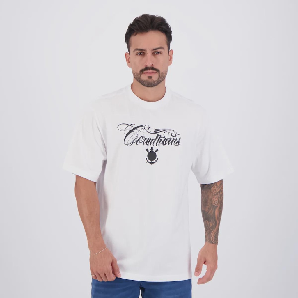 Camiseta Do Corinthians São Jorge Oversized Masculina