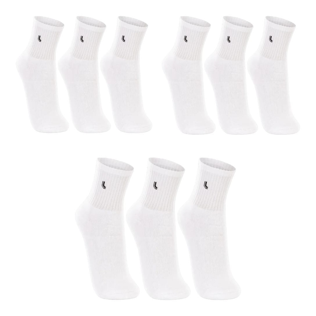 Kit Meia Cano Médio Lupo Unissex