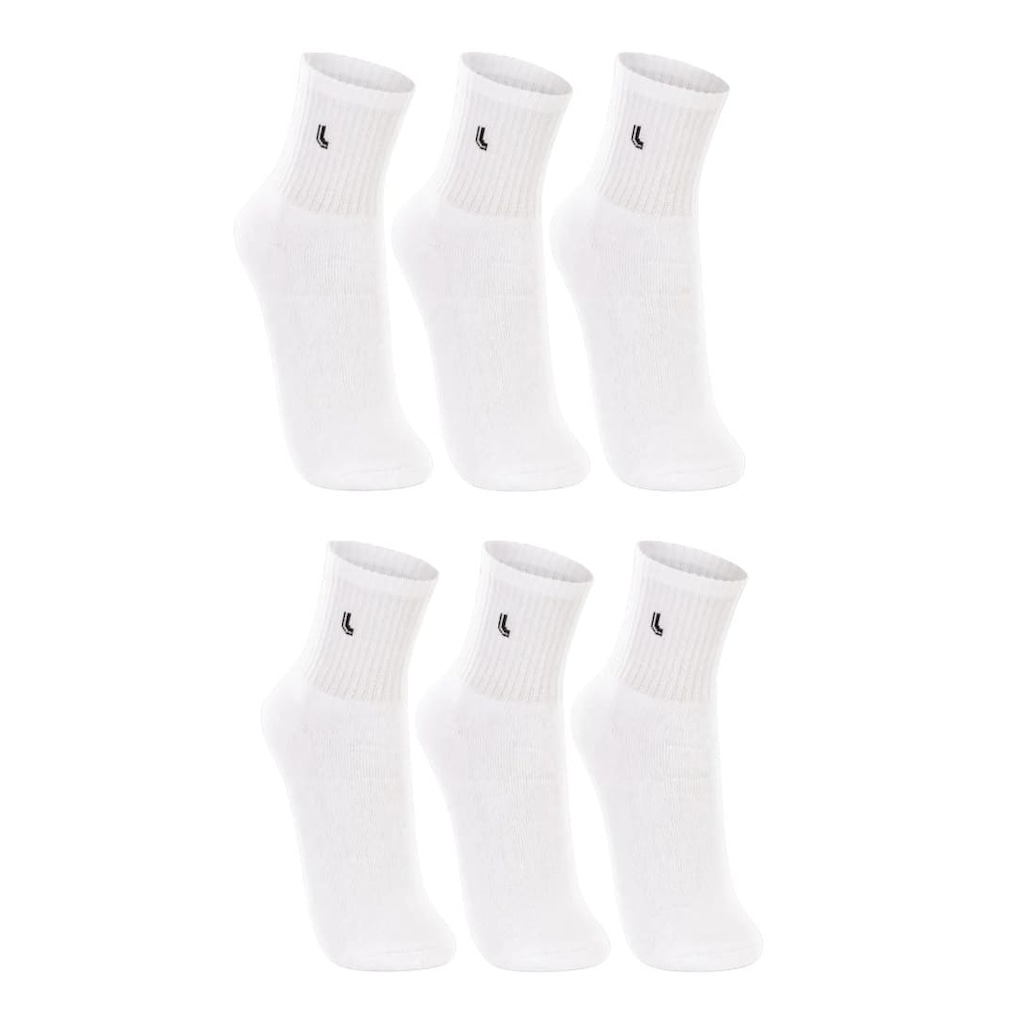 Meia Cano Médio Lupo 6 Pares Unissex