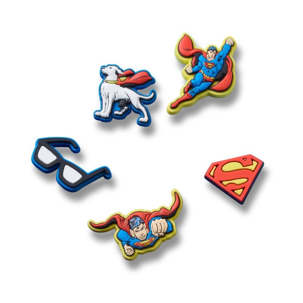 Kit Jibbitz Crocs Superman Pack com 5 Peças