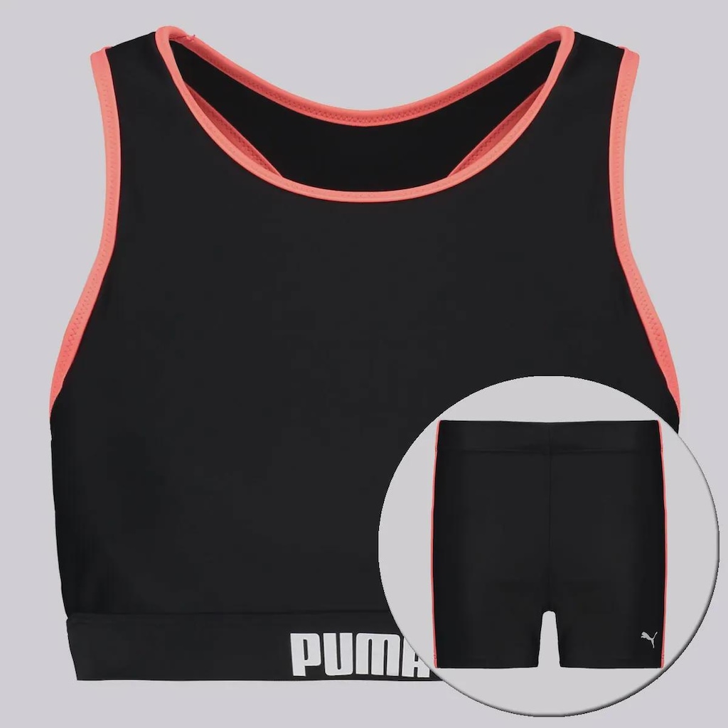 Conjunto Shorts Hotpants e Top PUMA Gym Feminino