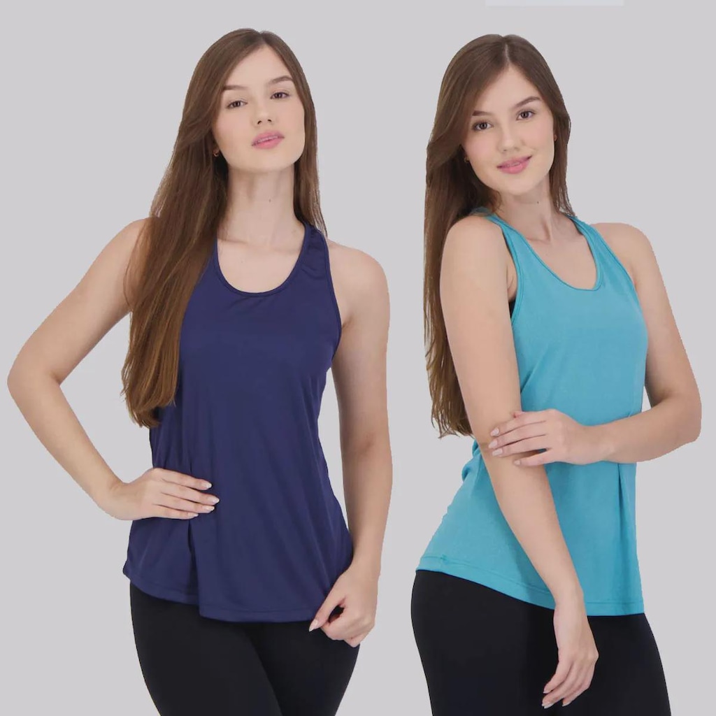 Camiseta Regata Area Bio com 2 unidades Feminina