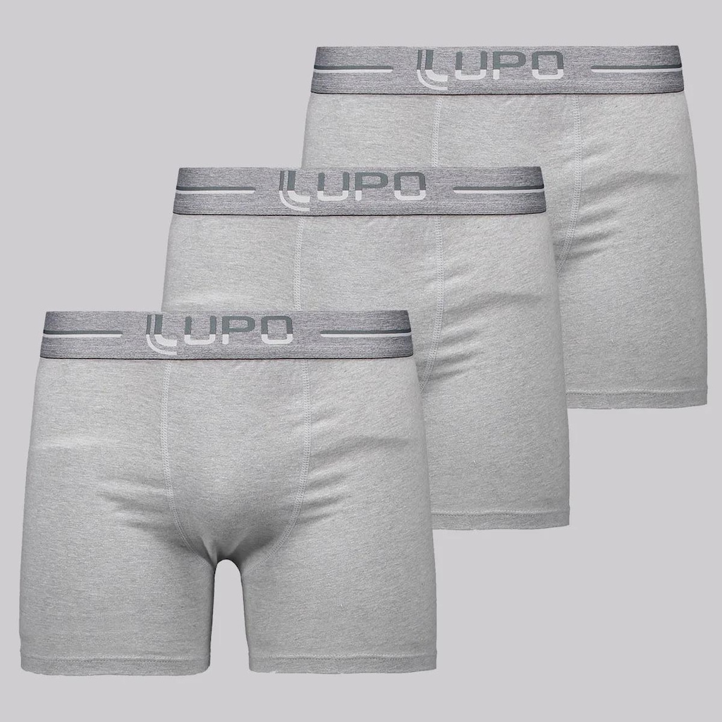 Kit de 3 Cuecas Boxer Lupo Anatomic Shape Masculina