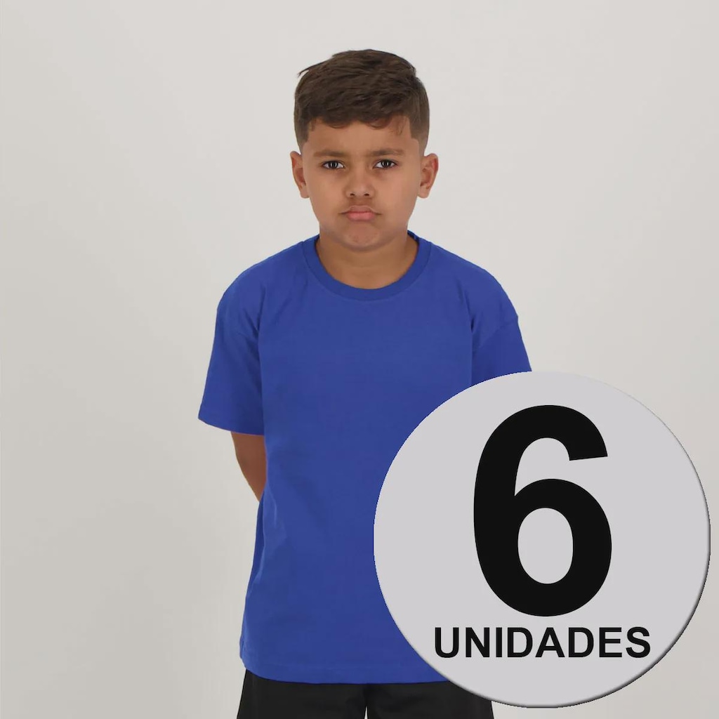 Kit 6 Camisetas Dras Basica Infantil