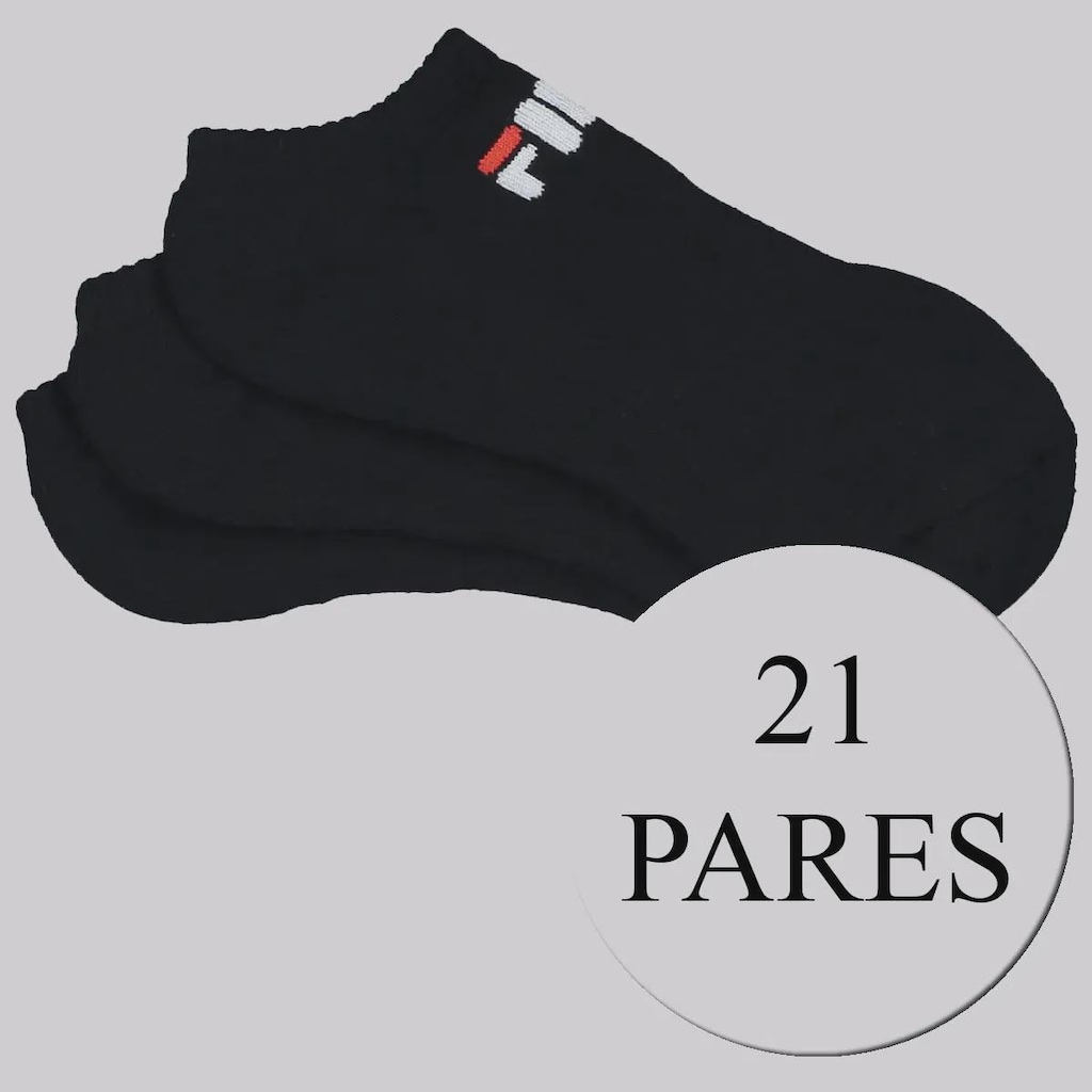Kit Meia Fila 21 Pares Cano Curto Unissex