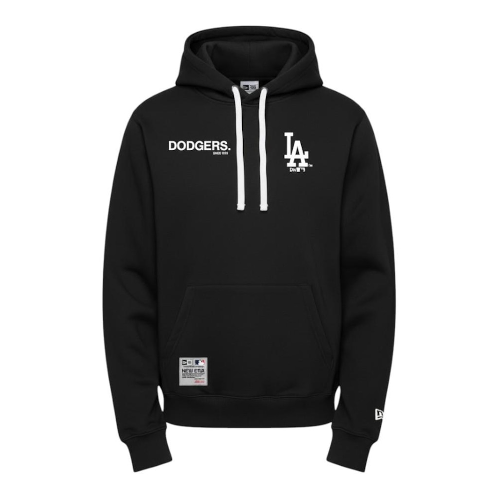 Blusão Moletom Canguru New Era All Core Los Angeles Dodgers Masculino