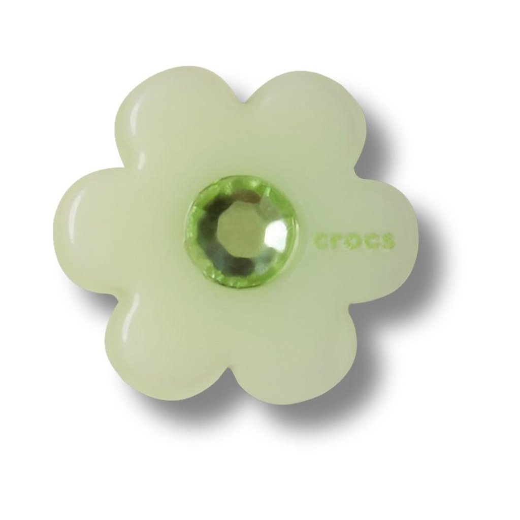 Jibbitz Crocs Flor Verde com Pedra