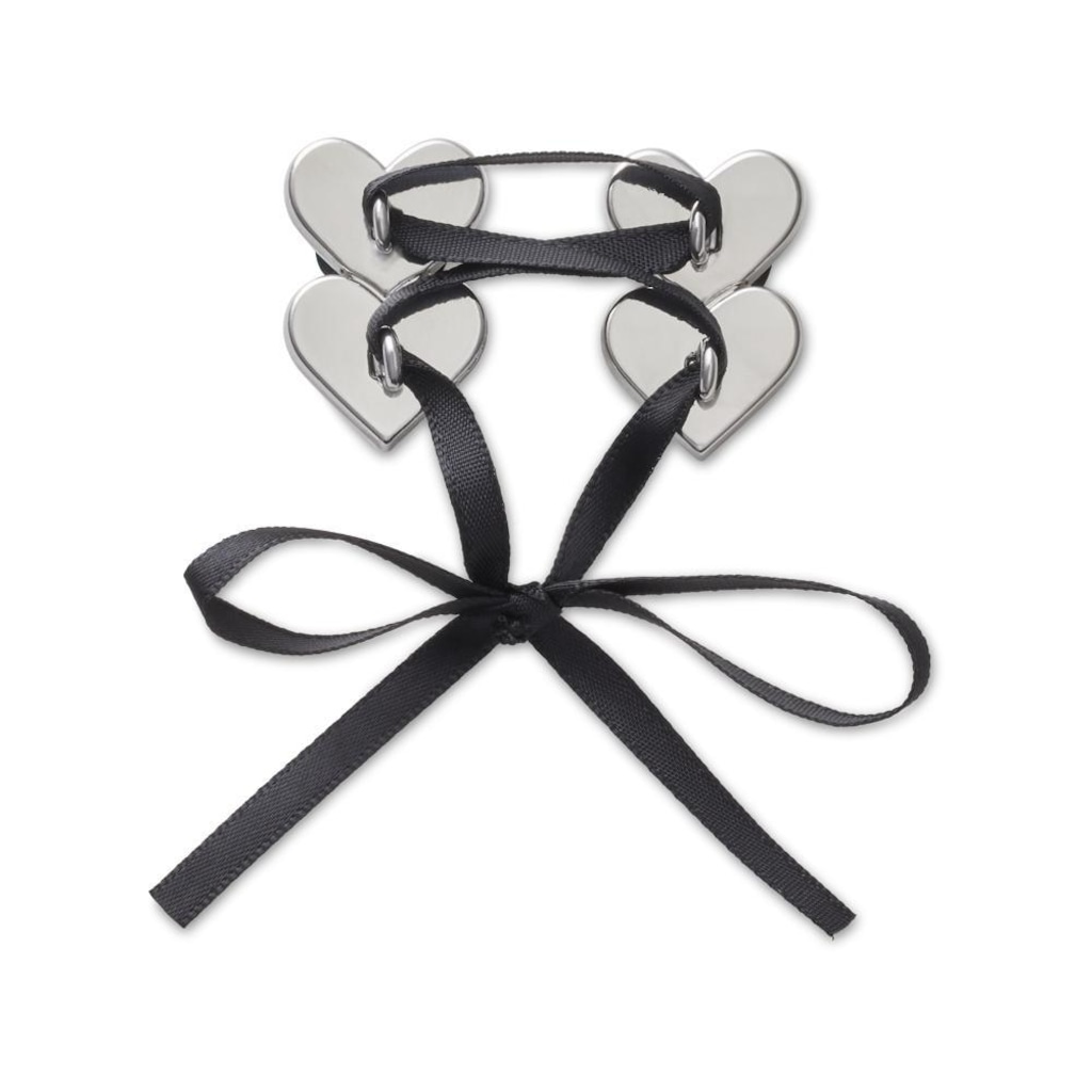 Jibbitz Crocs Coração Prata com Laço