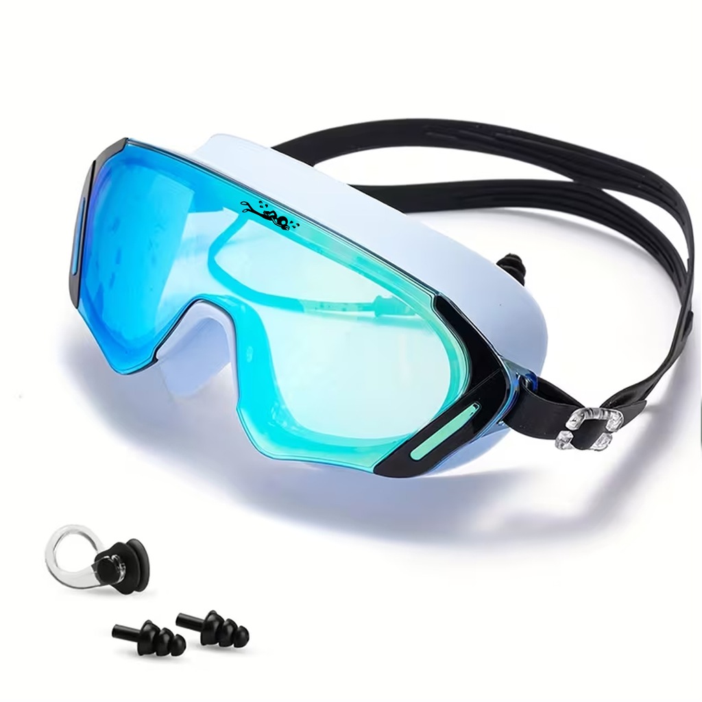 Kit Mascara de Natação Gold Sports Pacific Swin Polarizada 15.0 HD + Clip Nasal E Ear Plug