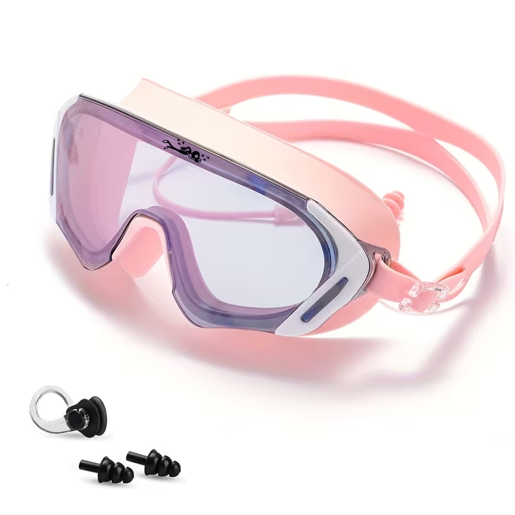 Kit Mascara de Natação Gold Sports Pacific Swin Polarizada 15.0 HD + Clip Nasal E Ear Plug