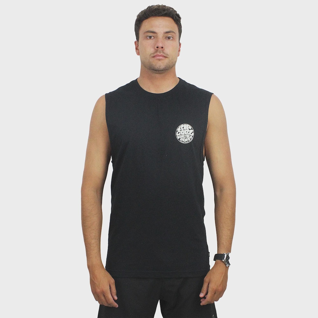 Imagem 2 do produto Regata Rip Curl Front Wettie Muscle Black Masculina