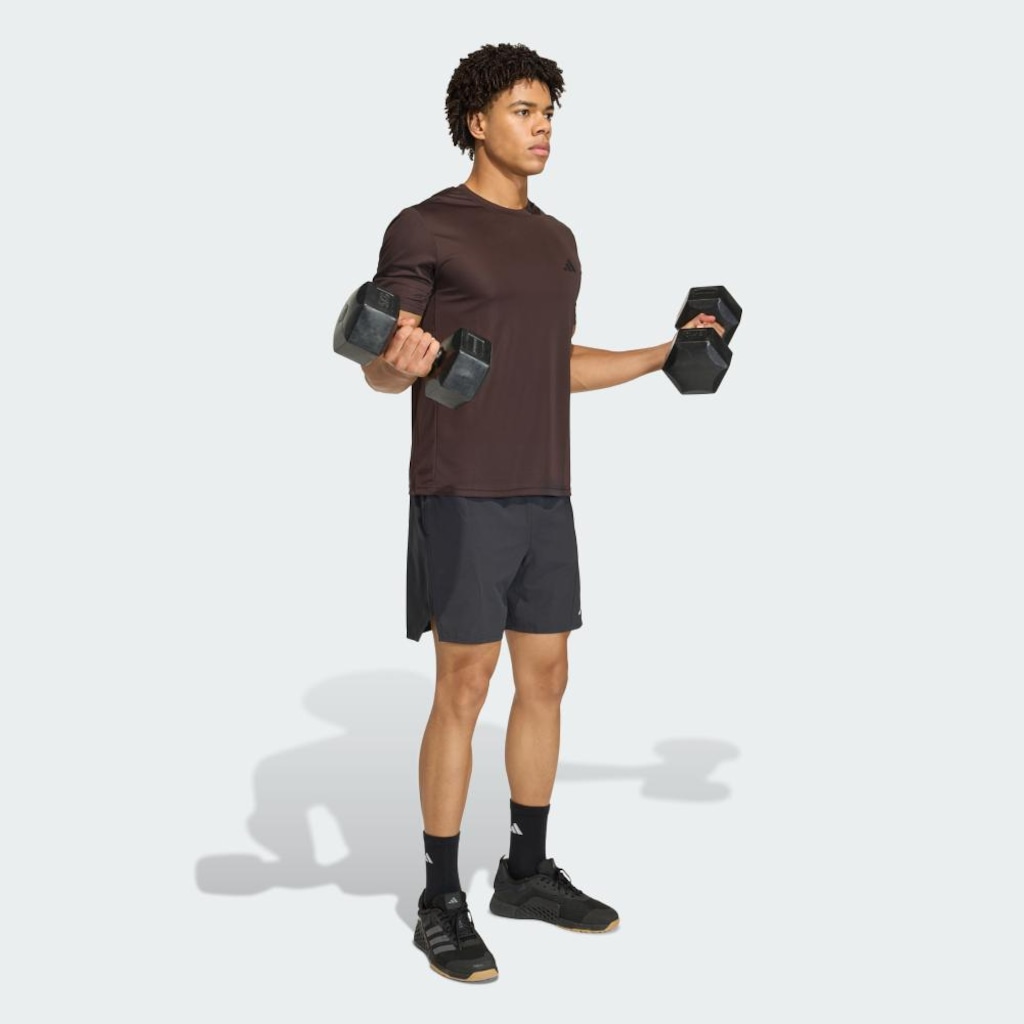 Camiseta adidas Workout Essentials Base Masculina - Foto 4