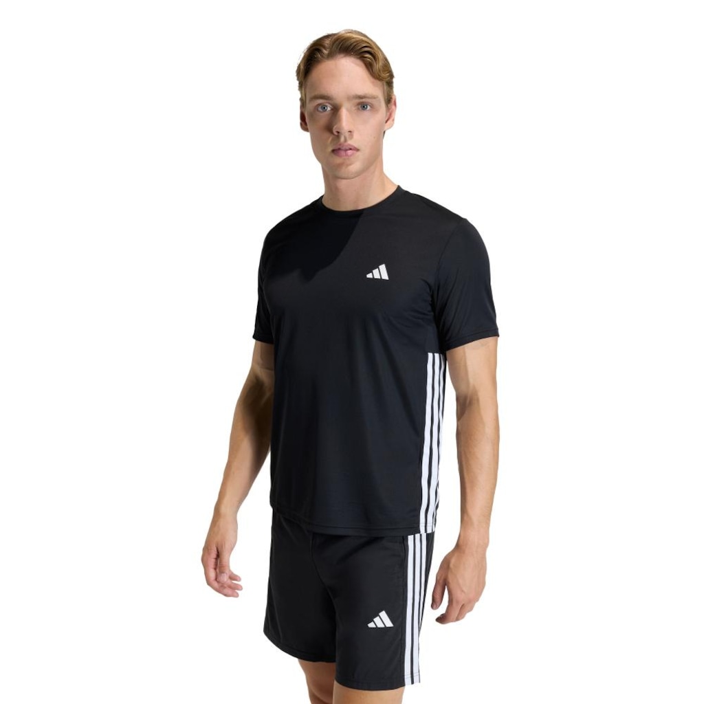 Camiseta adidas Workout Essentials Base Três Listras Masculina