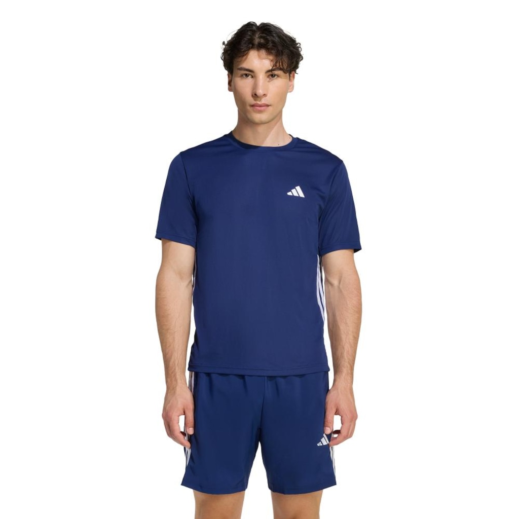 Camiseta adidas Workout Essentials Base Três Listras Masculina