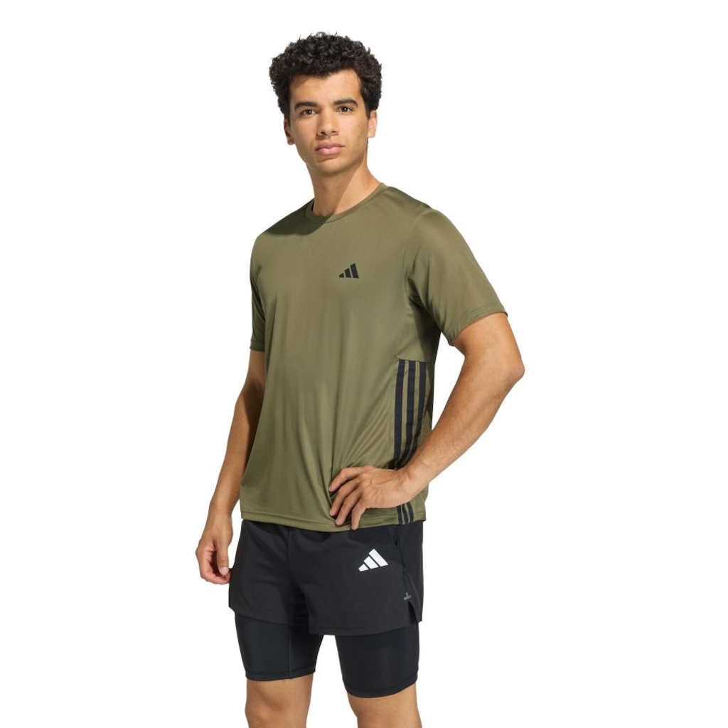 Camiseta adidas Workout Essentials Base Três Listras Masculina