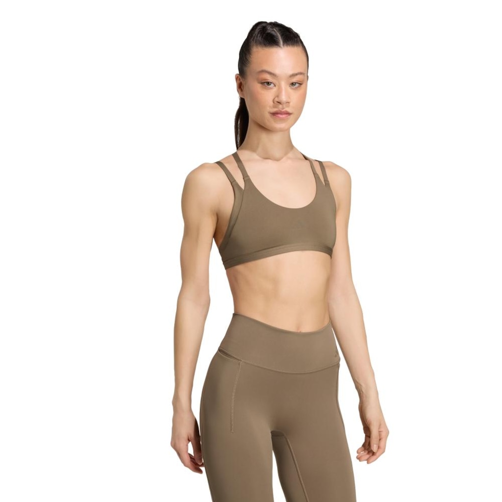 Top de suporte leve com alças finas adidas Optime Workout Feminino
