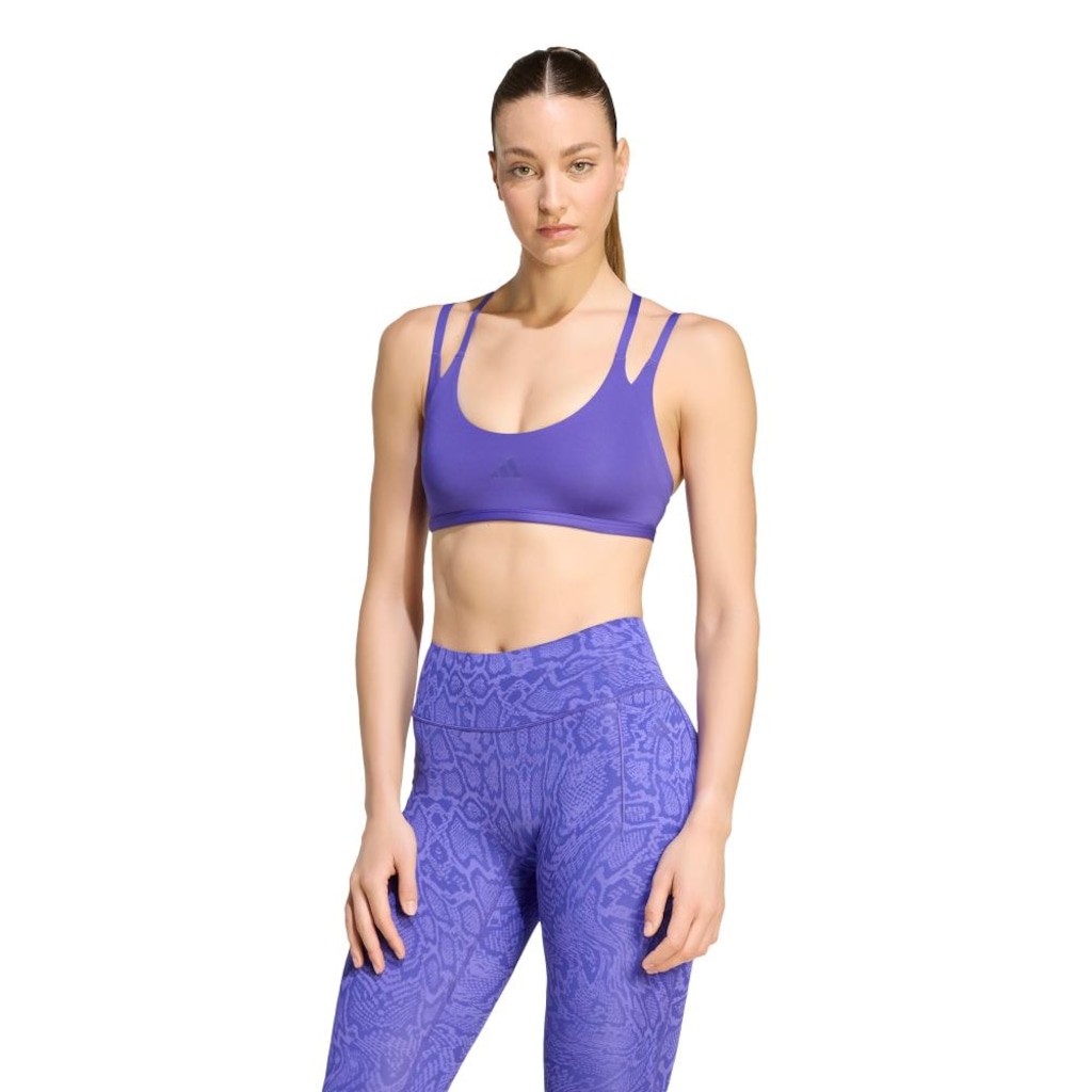 Top de suporte leve com alças finas adidas Optime Workout Feminino