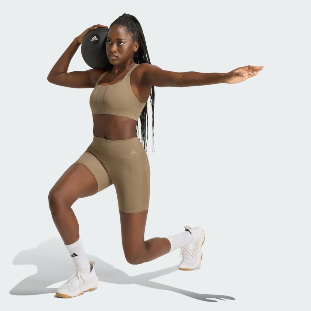 Imagem 4 do produto Short Legging adidas Optime Workout Três Listras Feminino