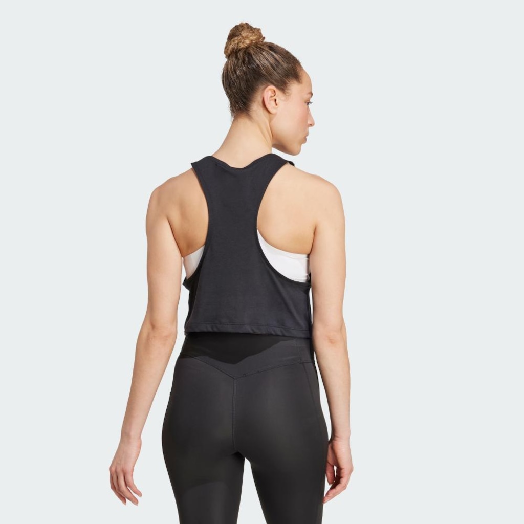 Imagem 3 do produto Camiseta Regata Cropped adidas Yoga Essentials Feminina