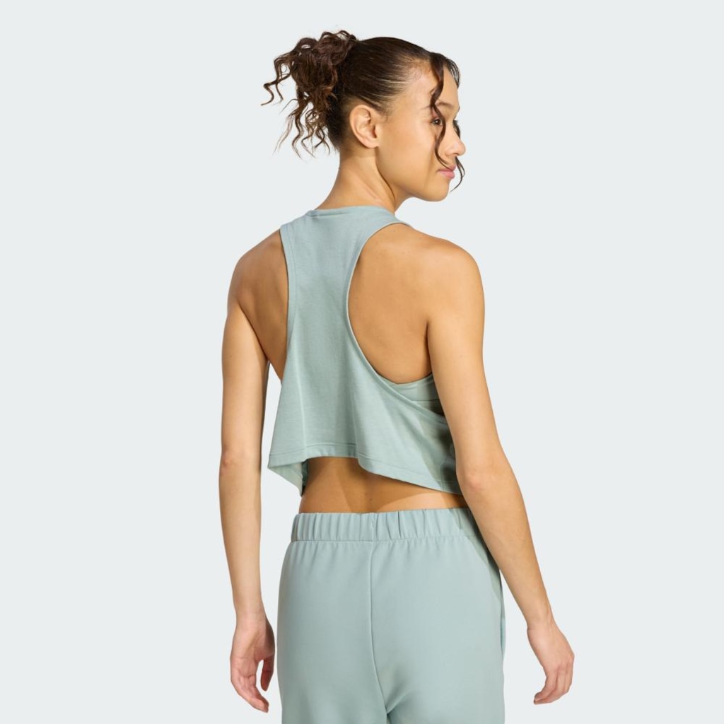 Imagem 3 do produto Camiseta Regata Cropped adidas Yoga Essentials Feminina