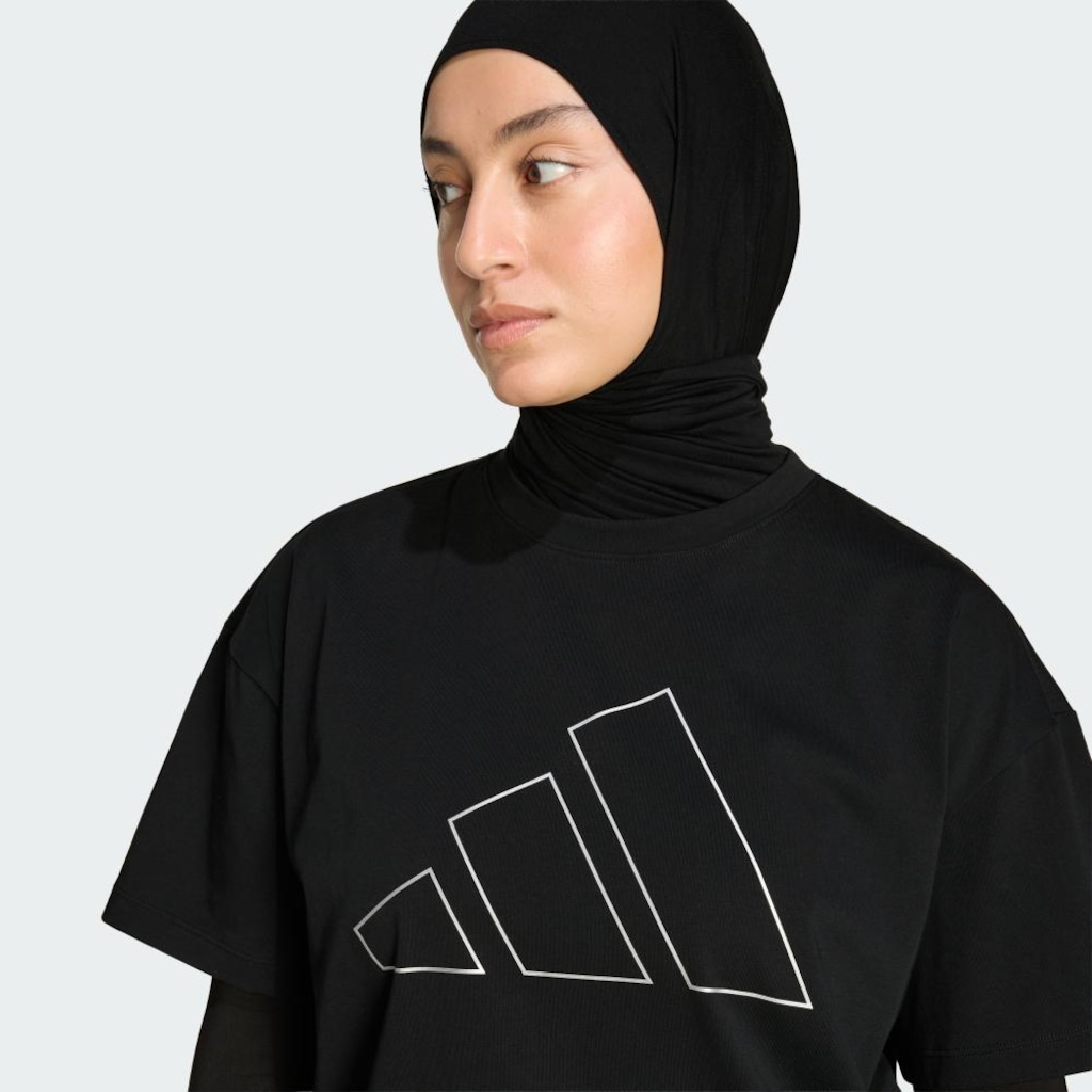 Imagem 5 do produto Camiseta adidas Oversized Logo Power Essentials Workout Feminino