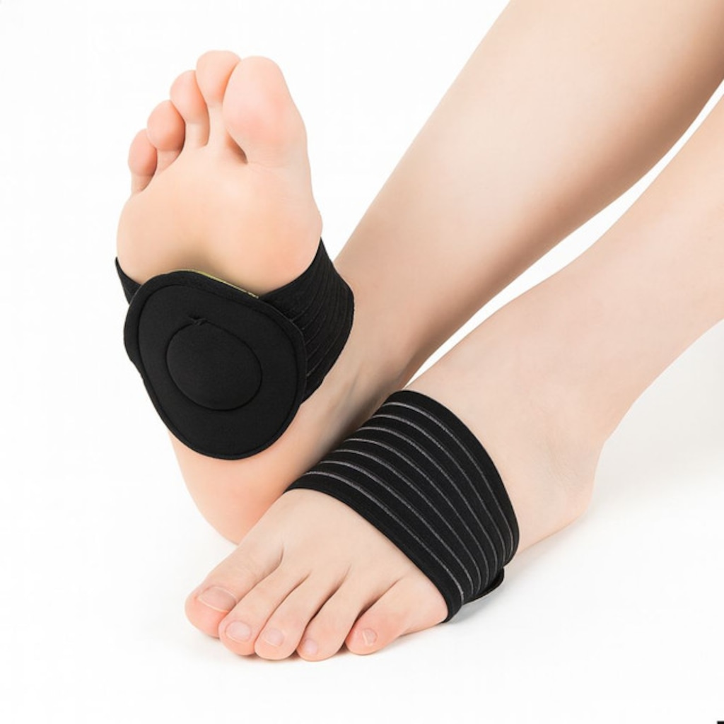 Imagem 2 do produto Par Palmilha SML Ortopédica Arco Plantar Apoio Almofadas Absorve Impacto Suporte Anatômico