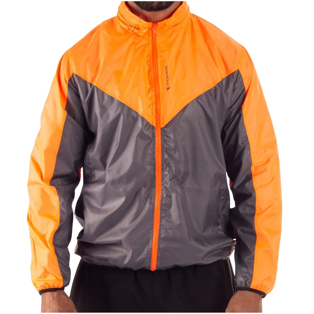 Jaqueta Corta Vento Poker Com Capuz Hidro-Repelente Extreme Masculina