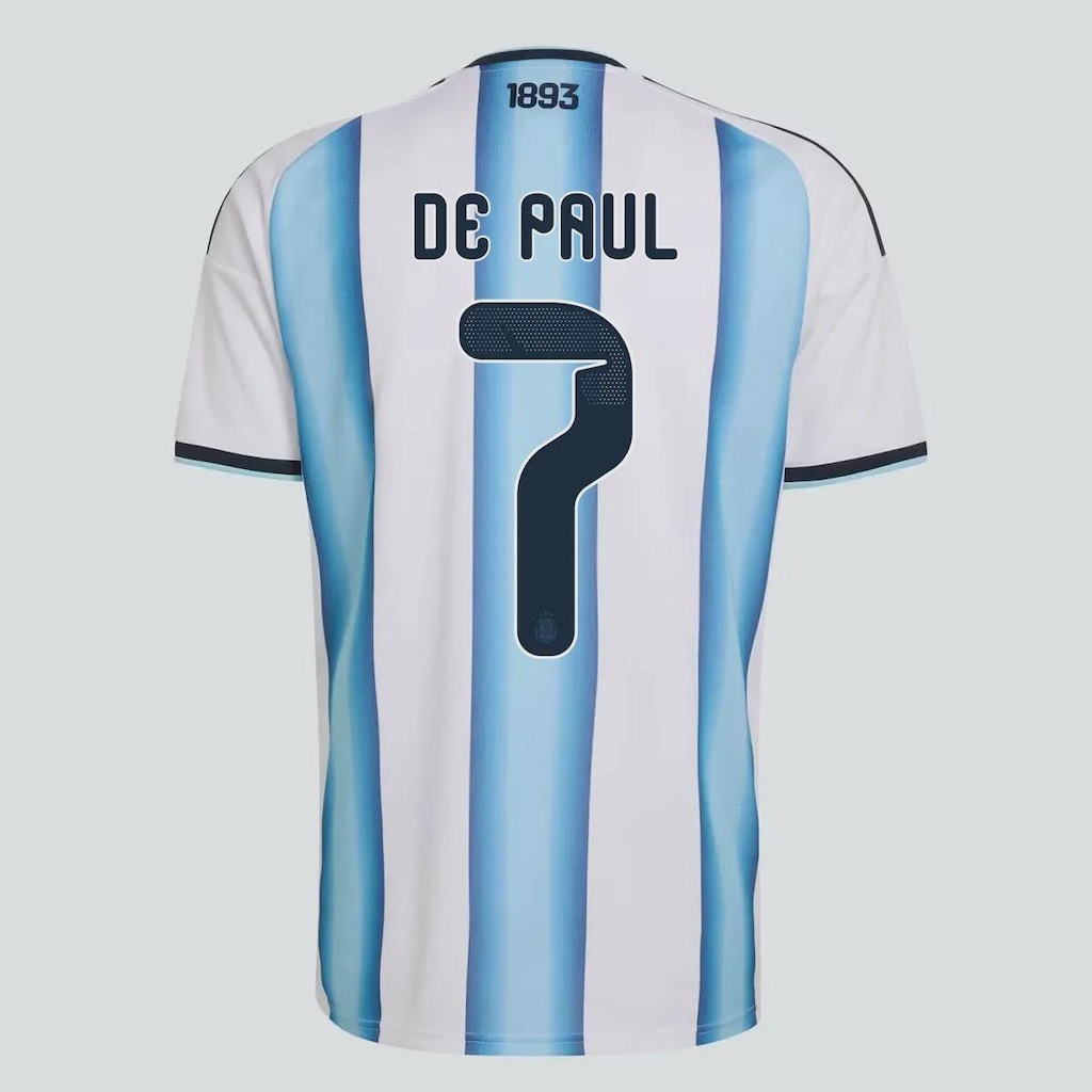Camisa Argentina Home 26/27 7 R. De Paul Adidas Masculina