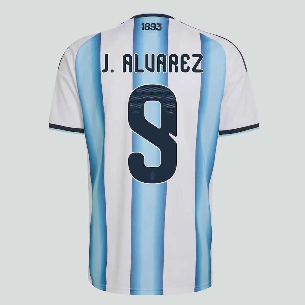 Camisa Argentina I 26/27 9 J. Alvarez adidas Masculina