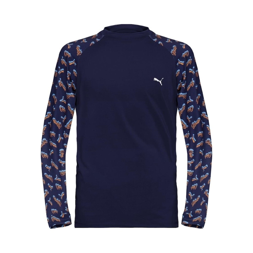 Camiseta Puma Manga Longa Estampada Proteção Solar UV50+ Infantil