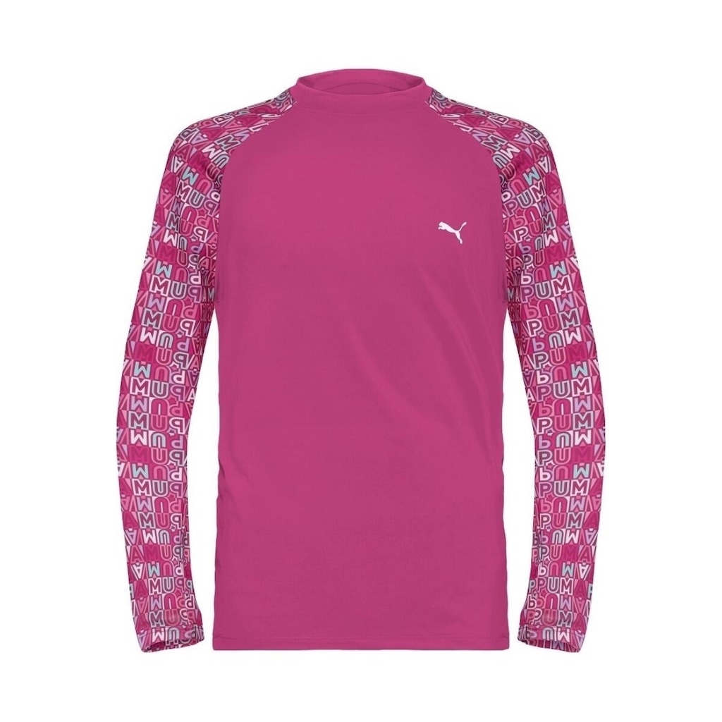 Camiseta Puma Manga Longa Estampada Proteção Solar UV50+ Infantil