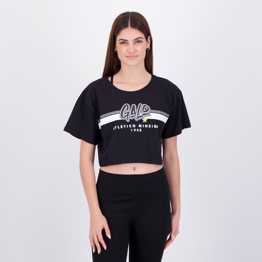 Camiseta Cropped Atlético Mineiro Academy Feminino