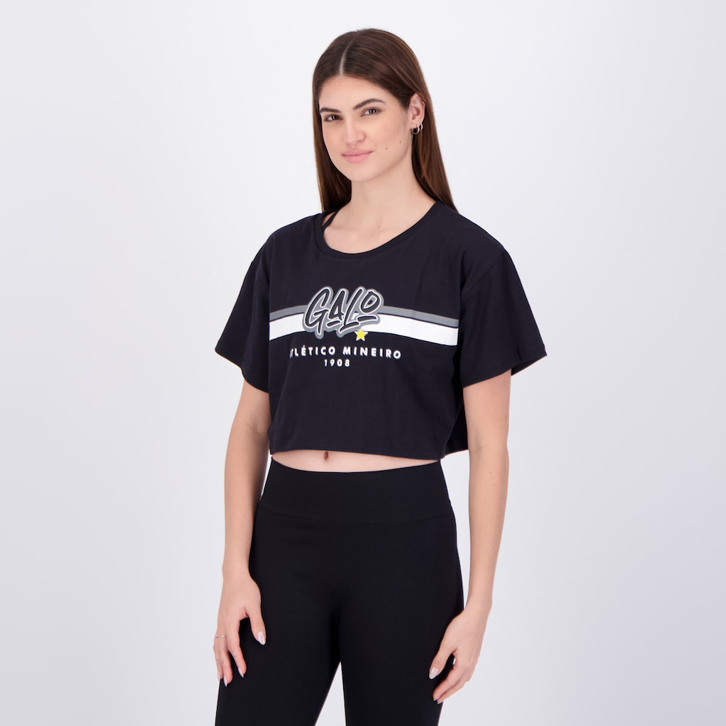 Imagem 3 do produto Camiseta Cropped Atlético Mineiro Academy Feminino
