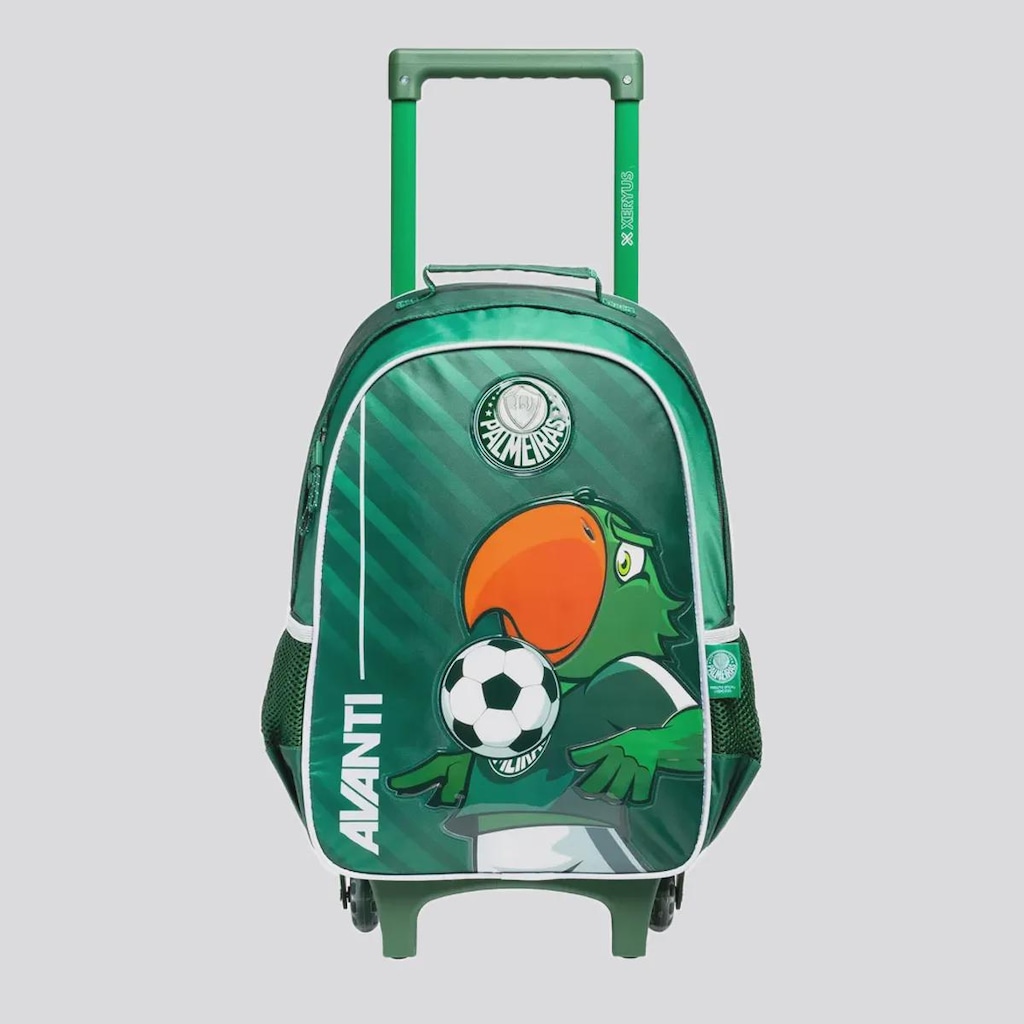 Mochila com Rodas e Alças Palmeiras Escolar Mascote 16