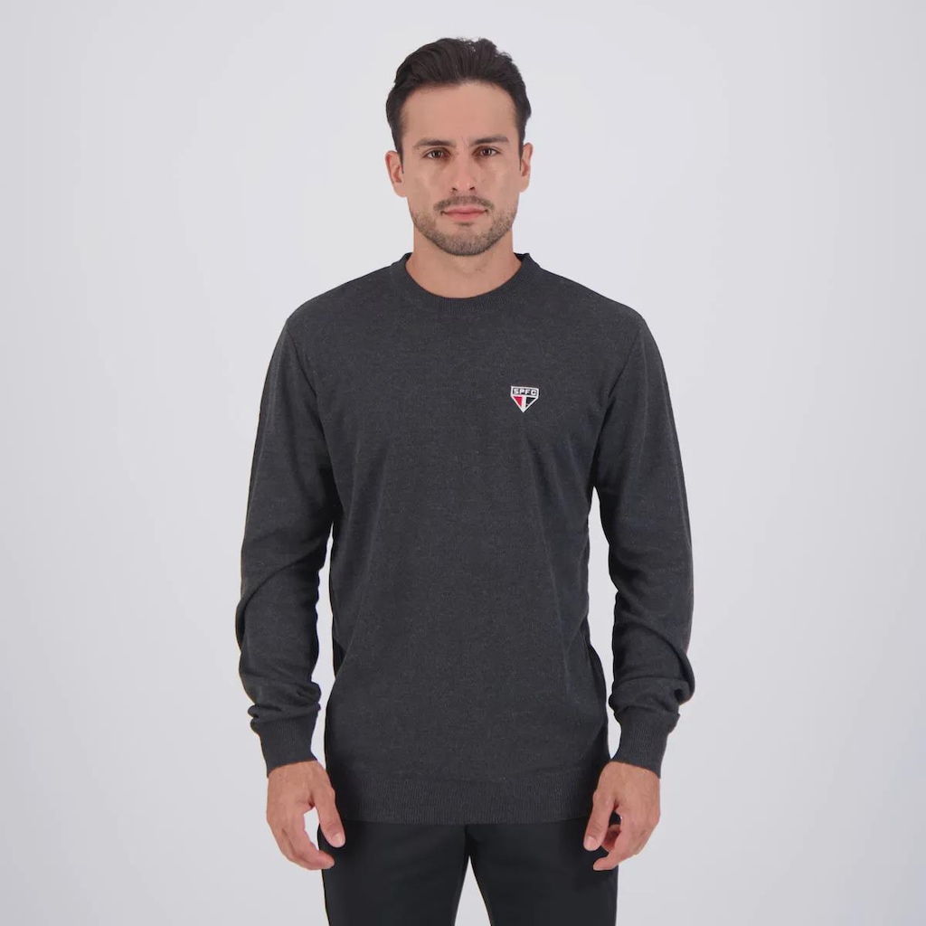 Blusão Moletom Pullover São Paulo Conto Masculino