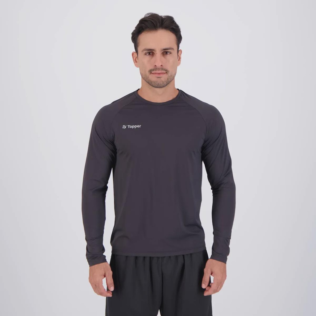 Camiseta Topper Basic Poliamida ML Masculina - treino