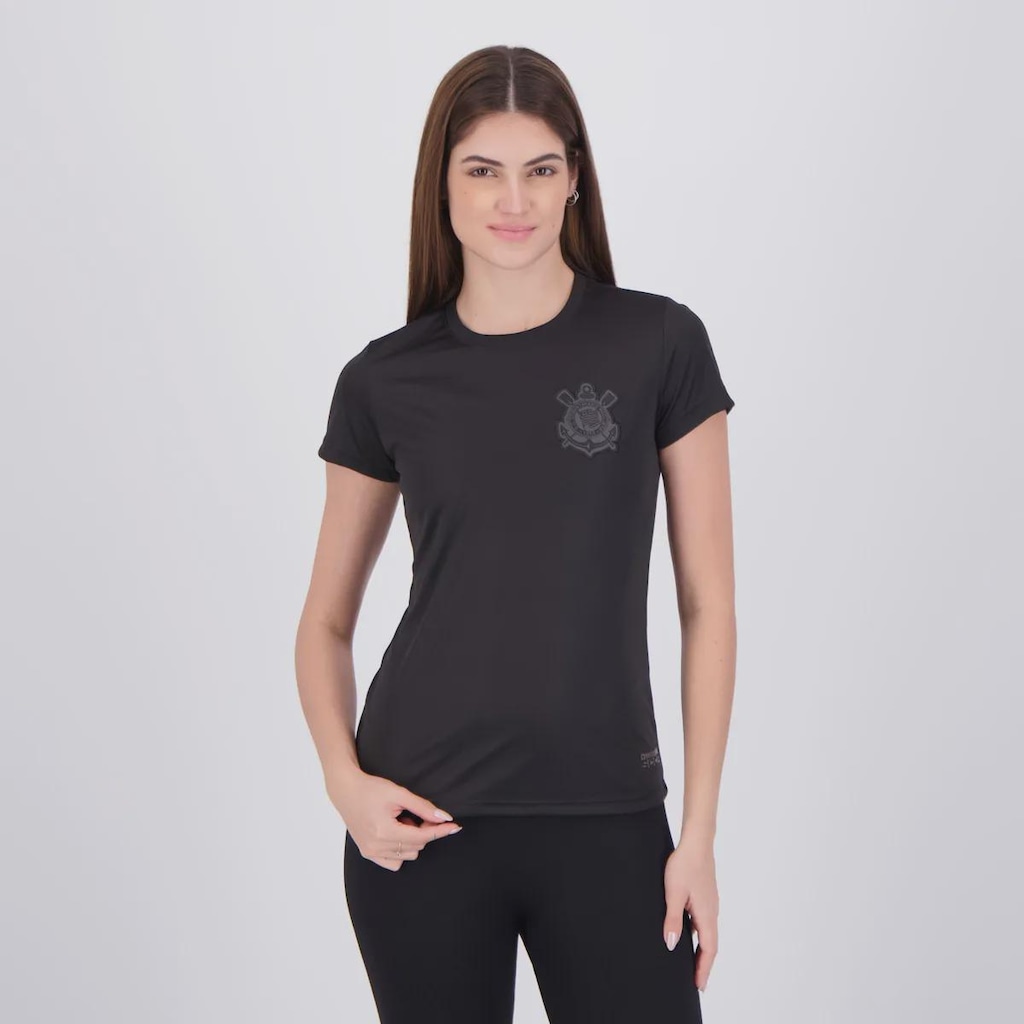 Camisa Corinthians All Black Dry Feminina