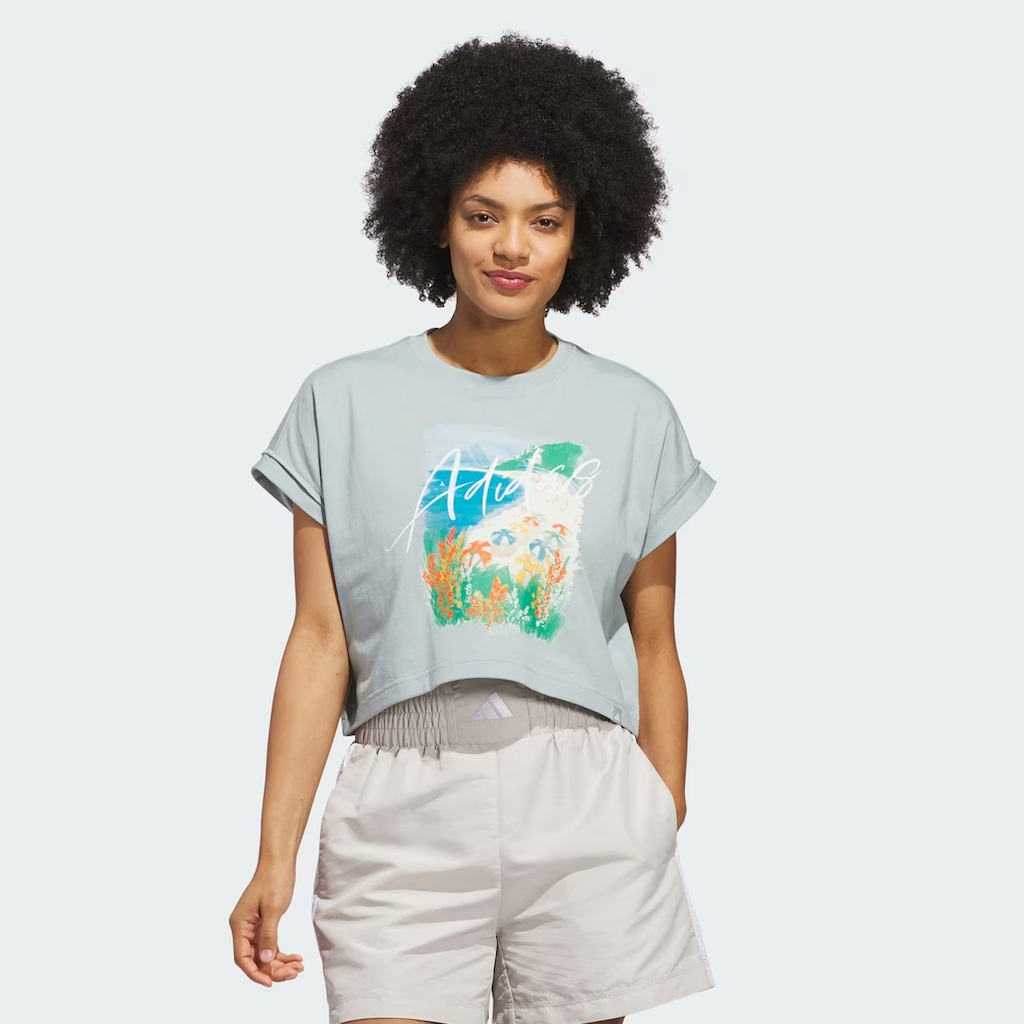 Camiseta Cropped adidas Destiadi 30 T Feminina