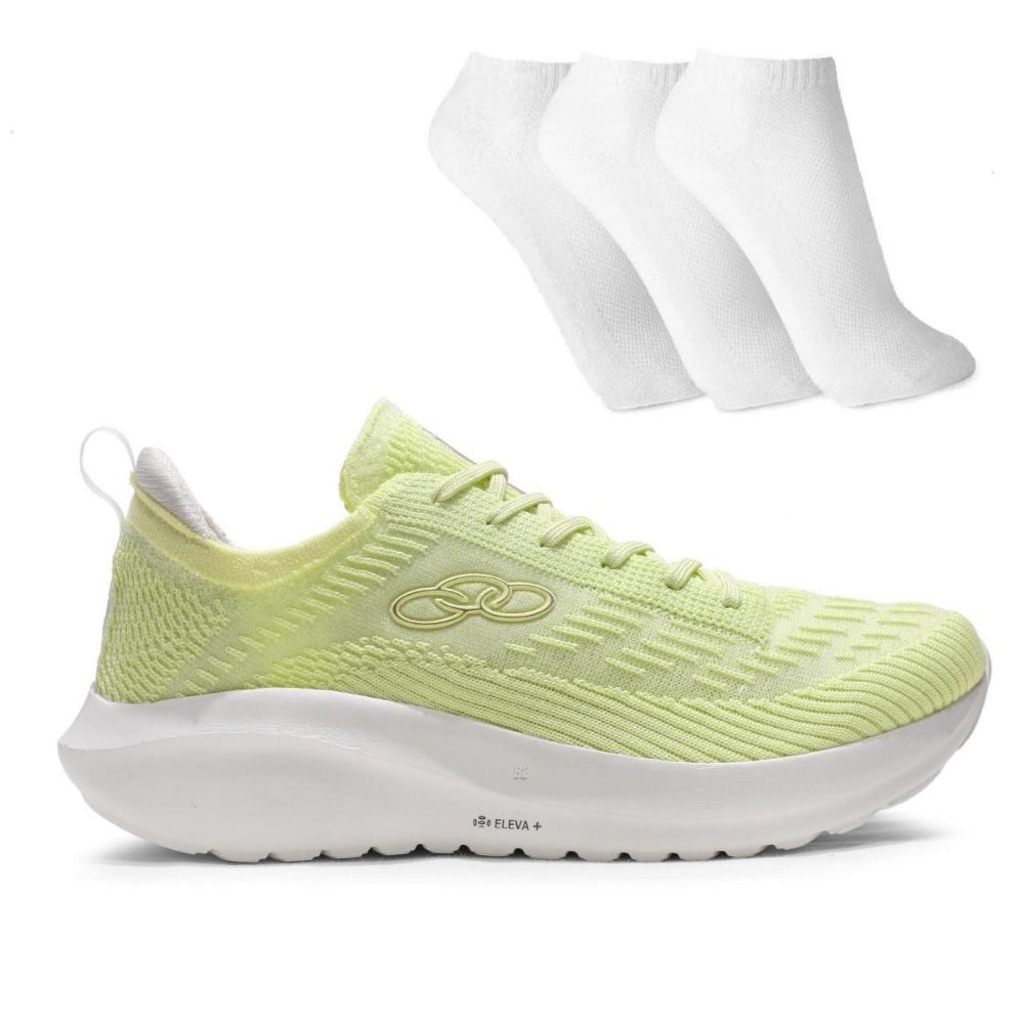 Kit Tênis Feminino Olympikus Esportivo + 3 Pares de Meias