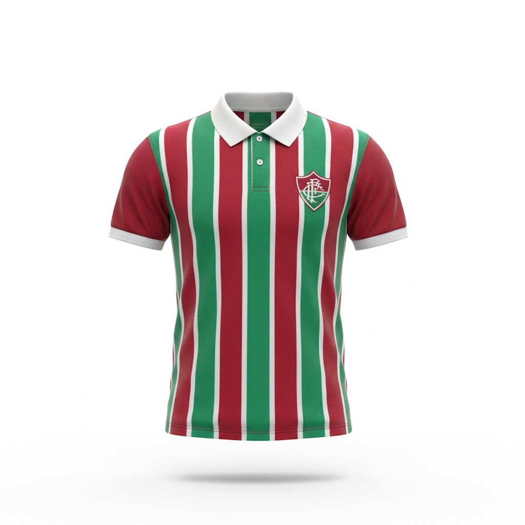 Camisa Do Fluminense Polo Mall Tricolor Braziline - Masculino