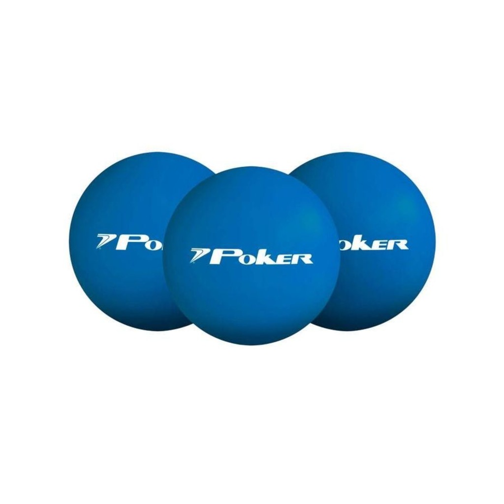 Kit Bolas de Borracha P/ Frescobol C/3 Poker