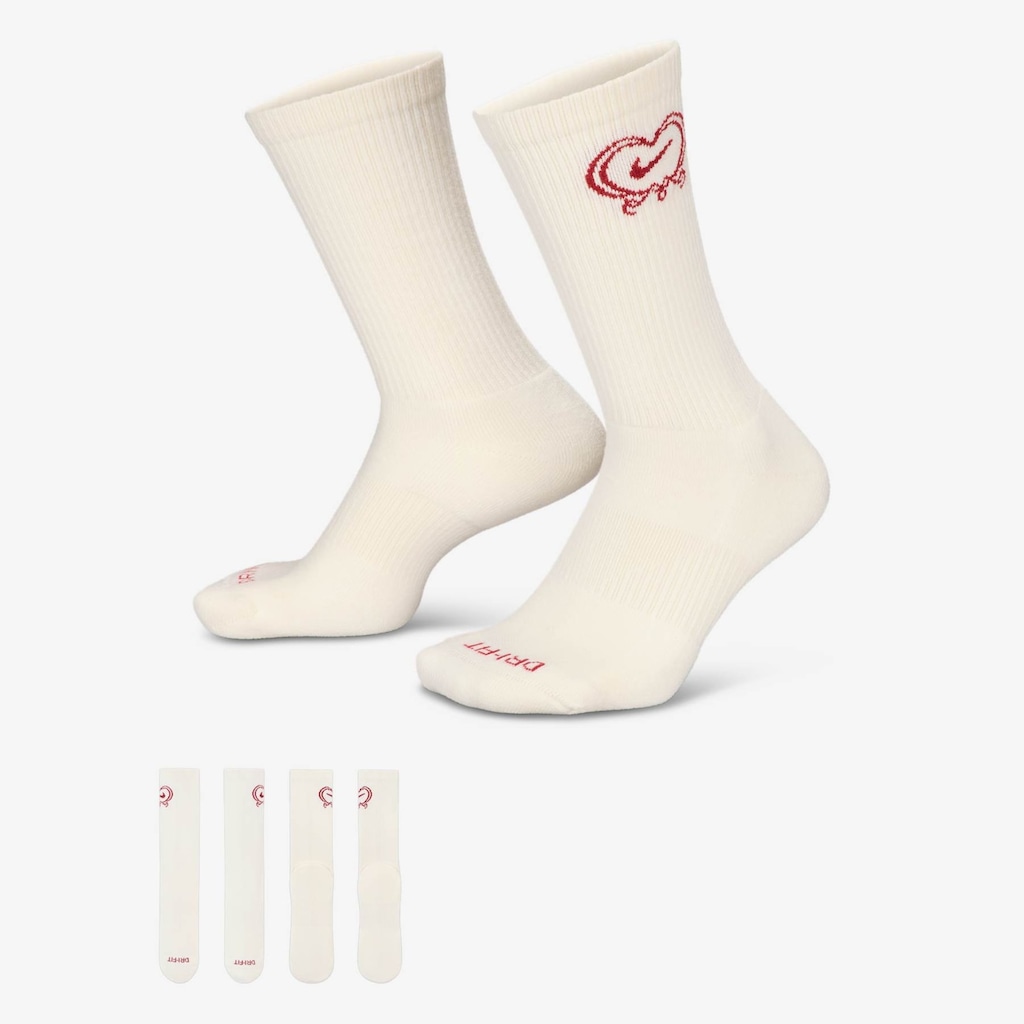 Meia Nike Everyday Plus "Valentines Day" Unissex