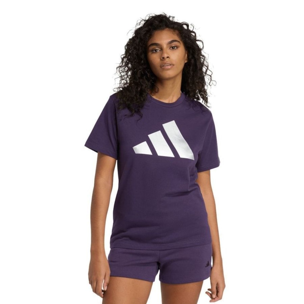 Camiseta adidas Holiday Logo Metálica Feminina