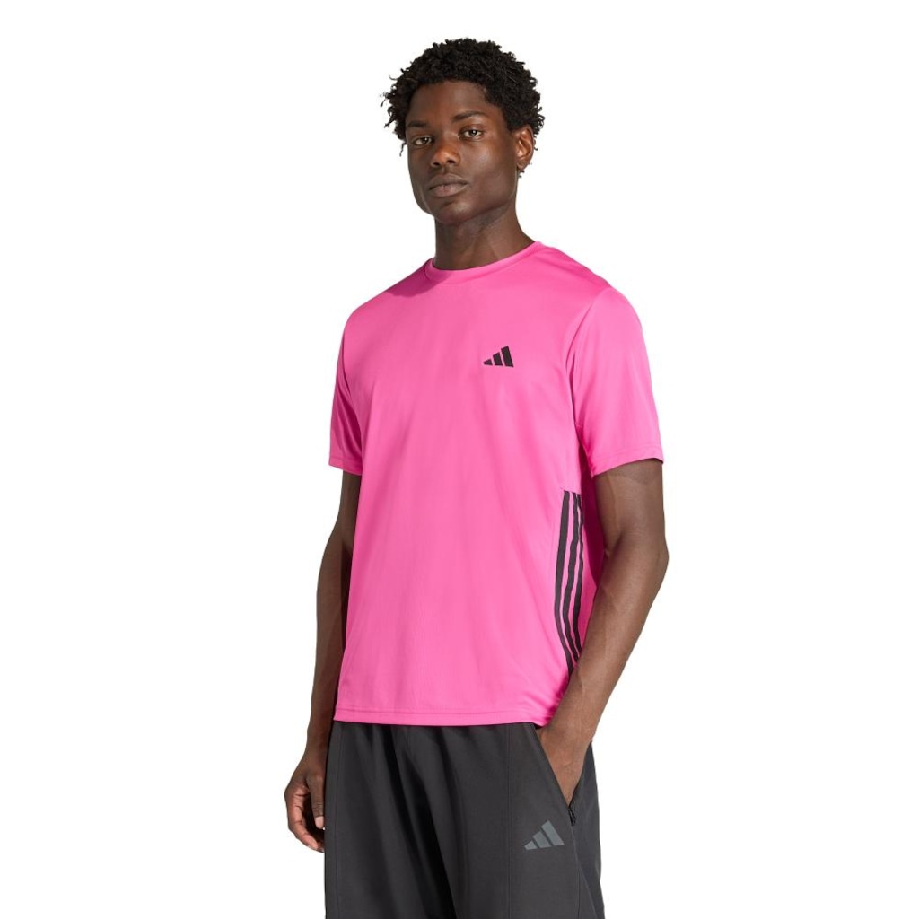 Camiseta Workout Essentials Base 3 Listras adidas Masculina