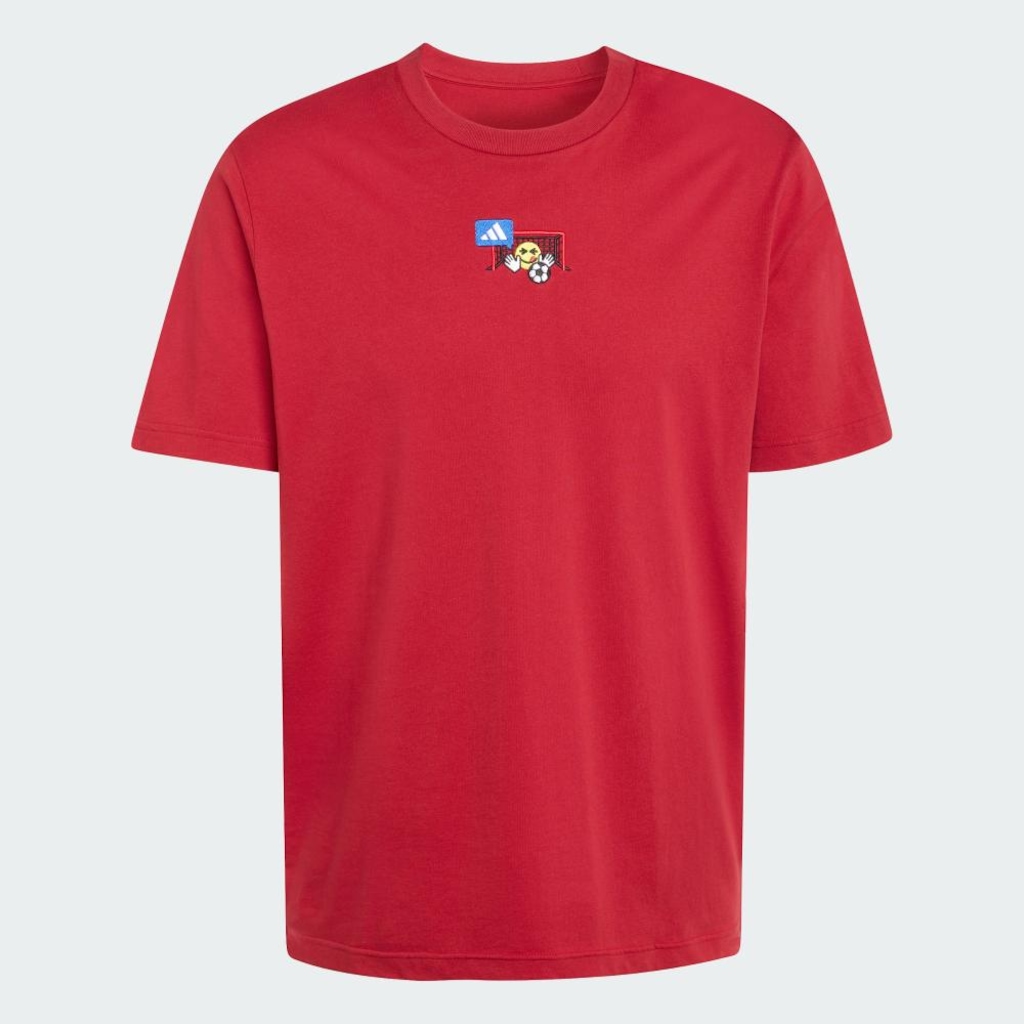 Imagem 2 do produto Camiseta Bordado Pequeno Estampa Futebol adidas Masculina